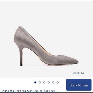 Cole Haan Vesta Pump in Stormcloud Suede 3.5” heel